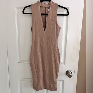 Tan bodycon dress